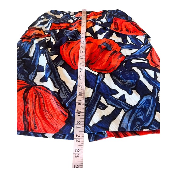 Anthropologie Moulinette Soeurs Navy & Red Poppies Fantastic Field Skirt Sz 6 - Picture 13 of 16